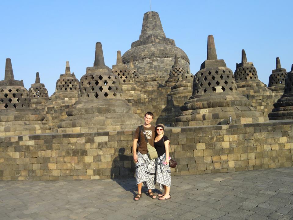 Couple explore Borobudur