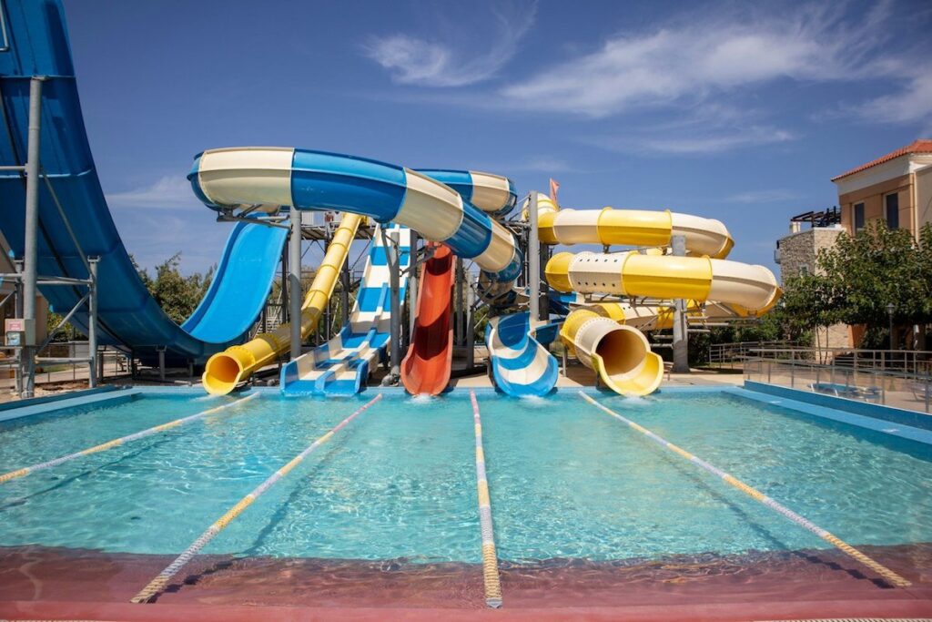 Colourful water park in Lake Garda