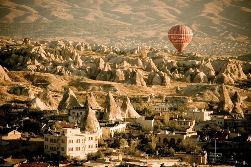 Rocky peaks in Cappadocia