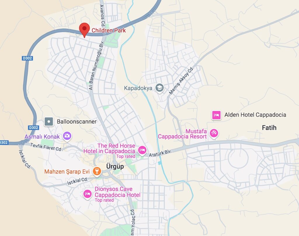 Map of Cappadocia playground