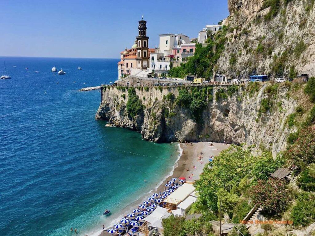 Colourful seaside village of Atrani on the Amalfi Coast in Italy.
